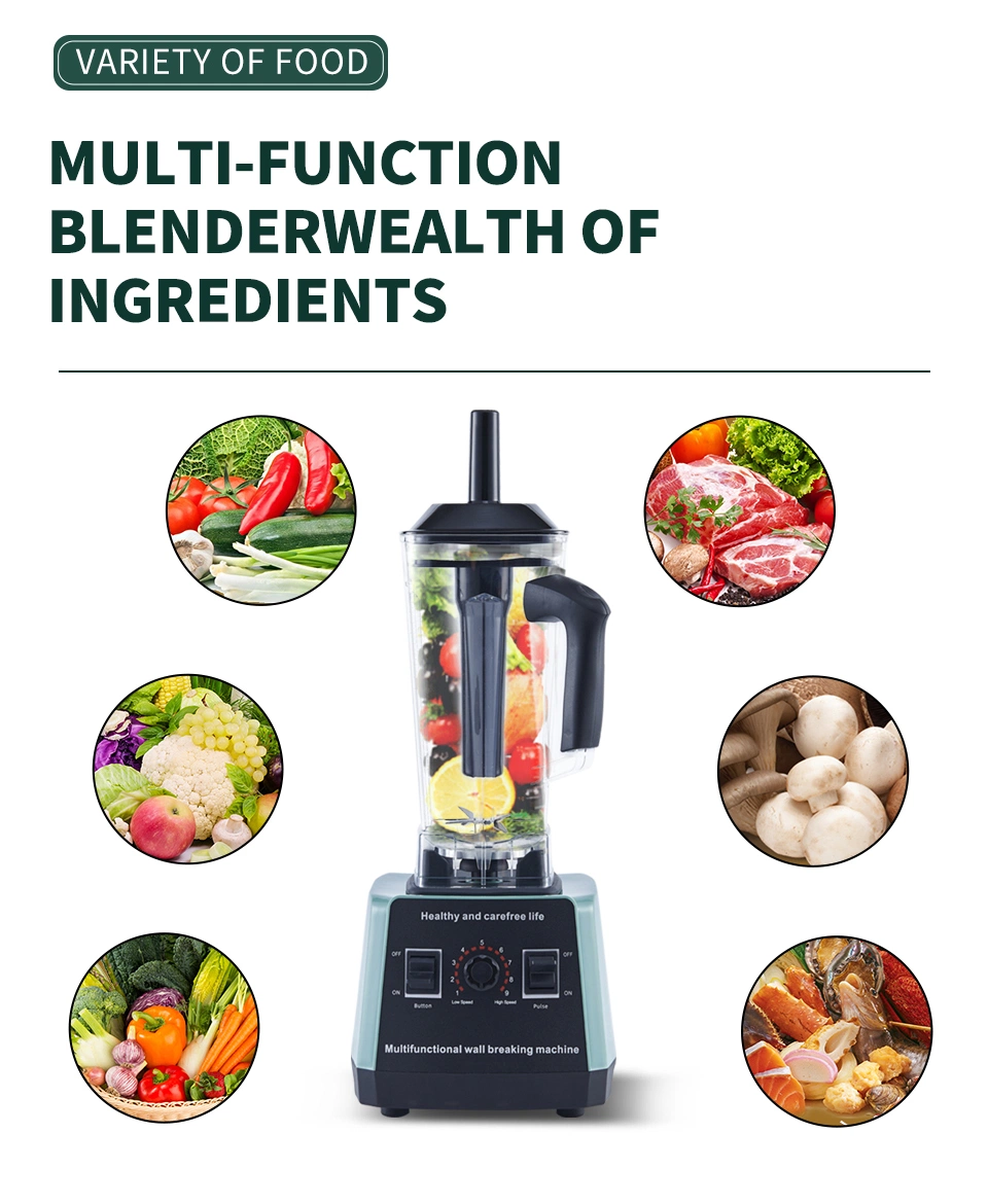 Best Big Powerful 6 Blade Commercial Smoothie Rechargeable 2.5/3L Portable Ninja Electric Juice/Juicer/Food Blender Price for Mix Machine/Mixer/Grinder