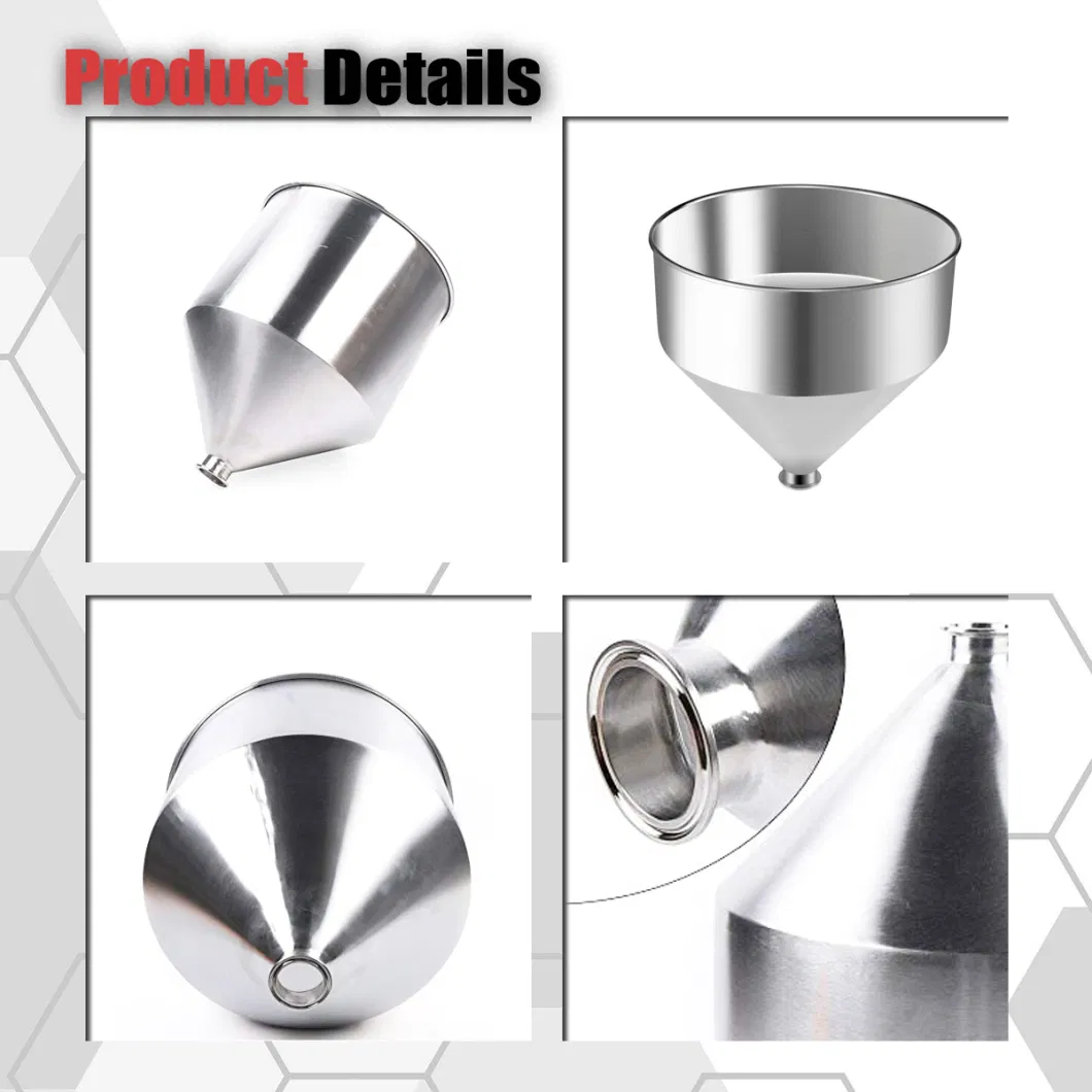 Stainless Steel Hygienic 30L Conical Machine Hopper with Different Capacity